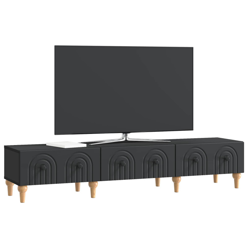 Szafka pod telewizor z szufladą Czarny 147 x 34,5 x 30 cm