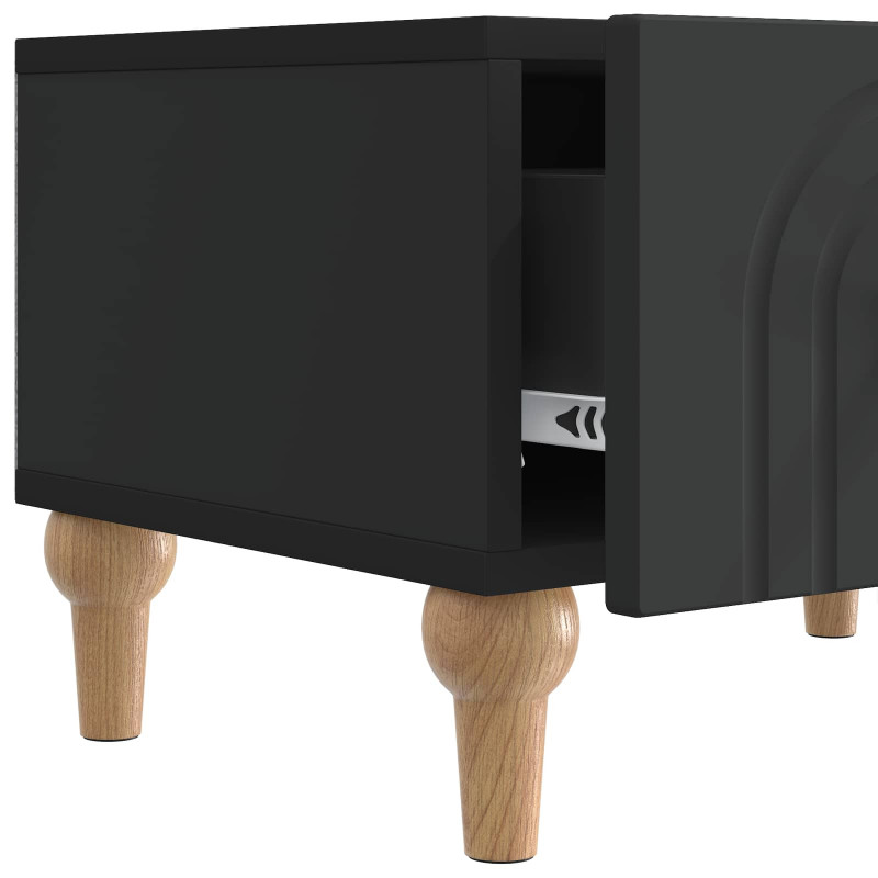 Szafka pod telewizor z szufladą Czarny 147 x 34,5 x 30 cm
