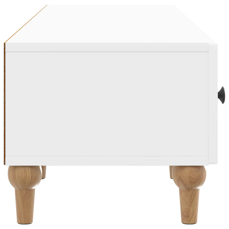 Szafka pod telewizor Biały wysoki połysk 147 x 34,5 x 30 cm
