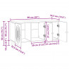 Szafka pod telewizor Betonowy szary 99 x 34,5 x 50 cm