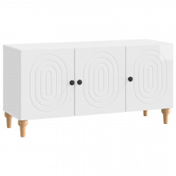 Szafka pod telewizor Biały wysoki połysk 99 x 34,5 x 50 cm