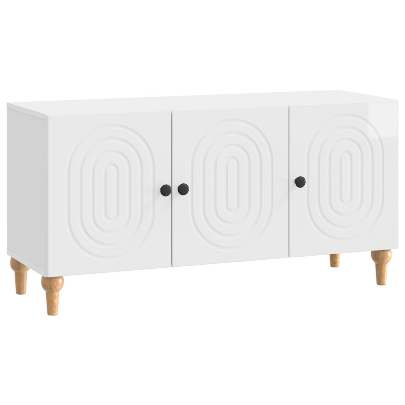 Szafka pod telewizor Biały wysoki połysk 99 x 34,5 x 50 cm