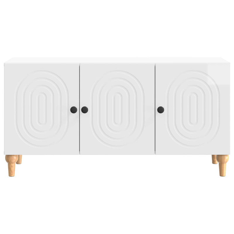 Szafka pod telewizor Biały wysoki połysk 99 x 34,5 x 50 cm