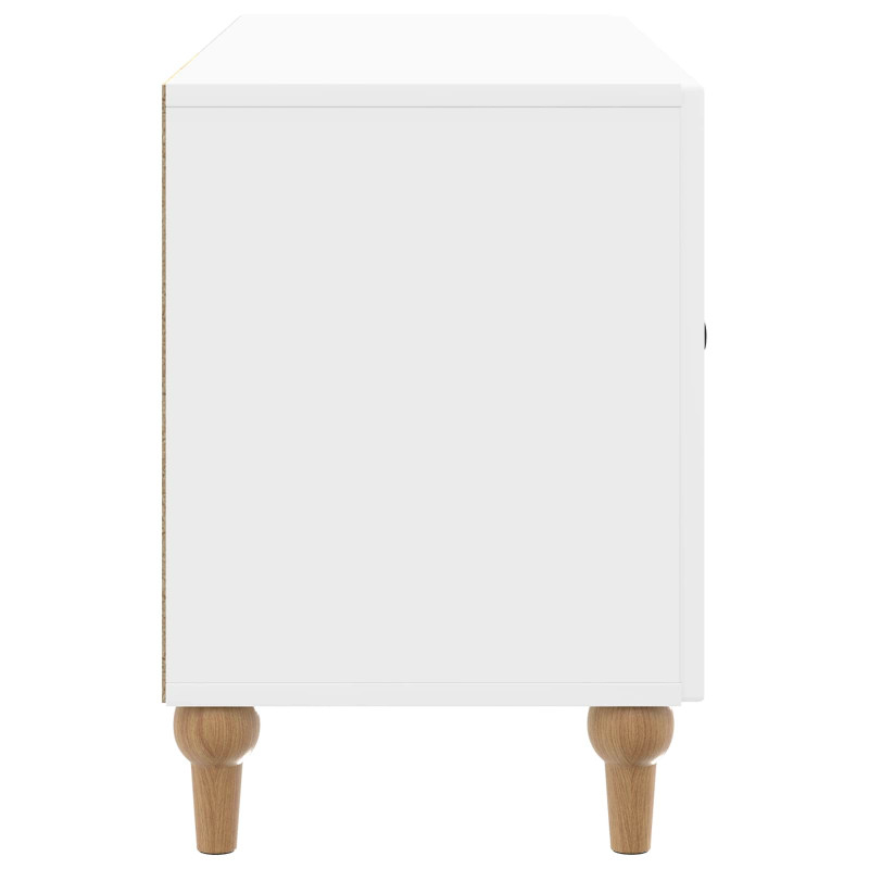 Szafka pod telewizor Biały wysoki połysk 99 x 34,5 x 50 cm