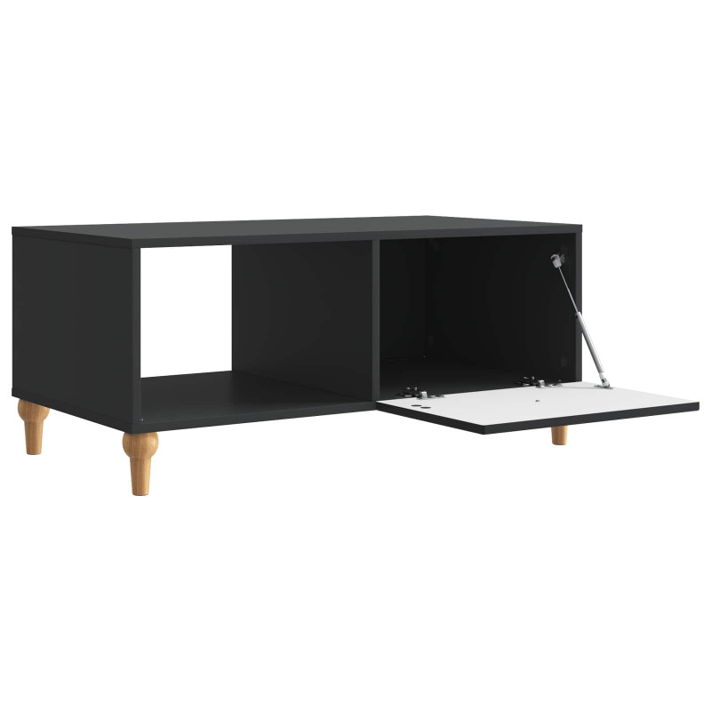 Stolik kawowy Czarny 90 x 50 x 40 cm Drewno inżynieryjne