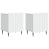 Szafka Nocna 2 pcs Biały 43 x 34,5 x 52 cm Drewno inżynieryjne