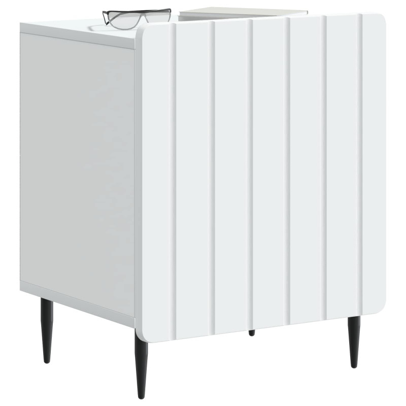 Szafka Nocna 2 pcs Biały 43 x 34,5 x 52 cm Drewno inżynieryjne