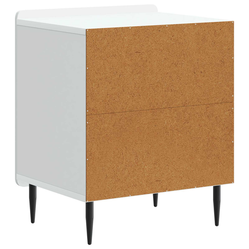 Szafka Nocna 2 pcs Biały 43 x 34,5 x 52 cm Drewno inżynieryjne