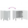 Szafka Nocna 2 pcs Biały 43 x 34,5 x 52 cm Drewno inżynieryjne