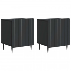 Szafka Nocna 2 pcs Czarny 43 x 34,5 x 52 cm Drewno inżynieryjne