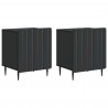 Szafka Nocna 2 pcs Czarny 43 x 34,5 x 52 cm Drewno inżynieryjne