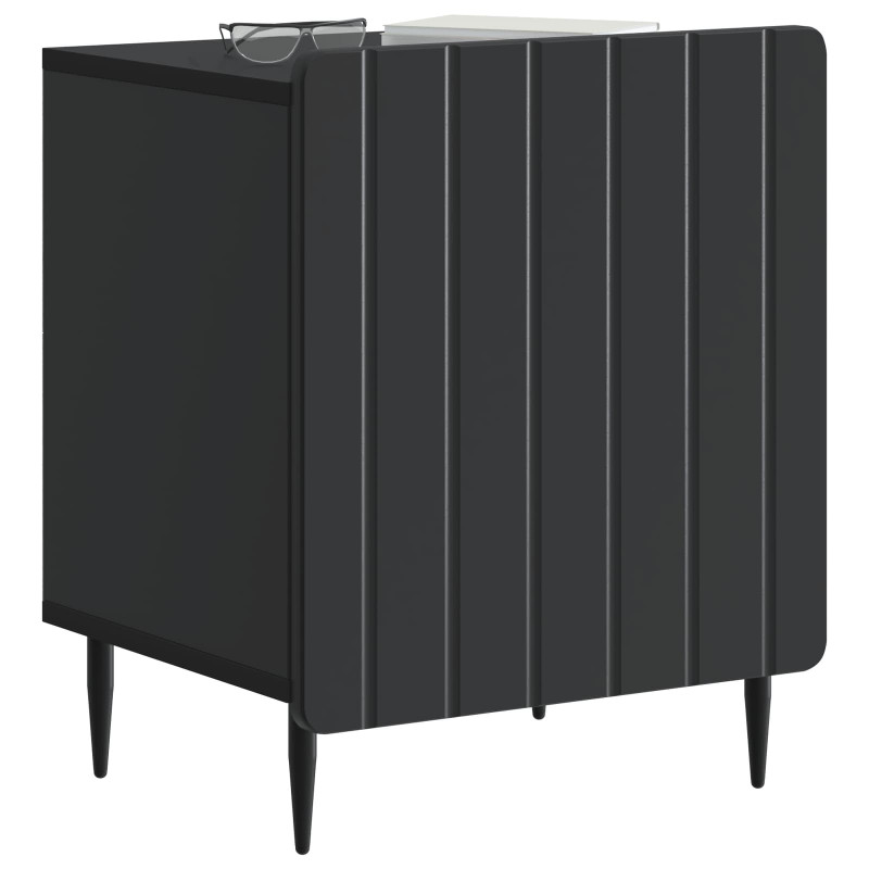 Szafka Nocna 2 pcs Czarny 43 x 34,5 x 52 cm Drewno inżynieryjne