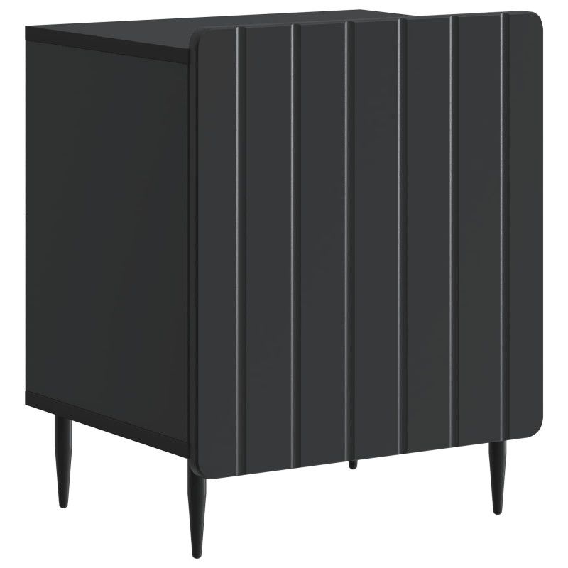 Szafka Nocna 2 pcs Czarny 43 x 34,5 x 52 cm Drewno inżynieryjne