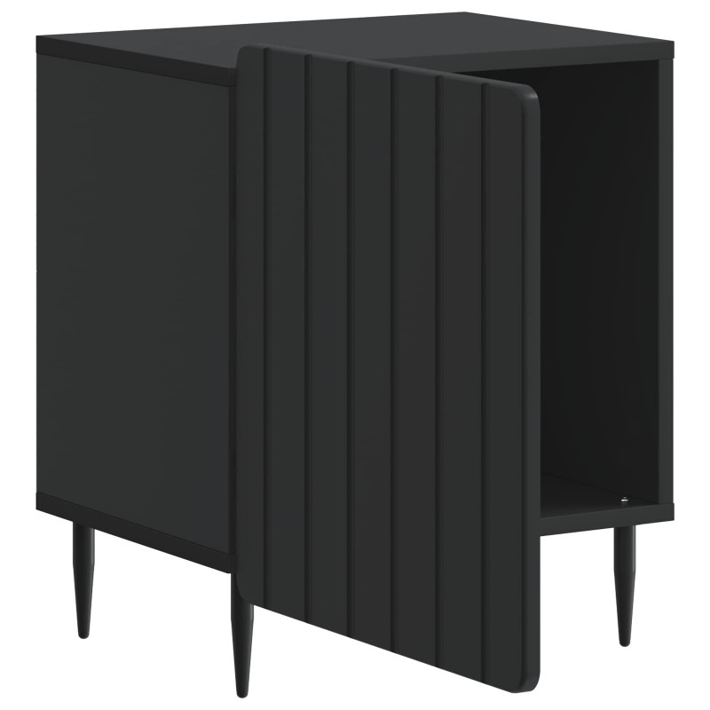 Szafka Nocna 2 pcs Czarny 43 x 34,5 x 52 cm Drewno inżynieryjne