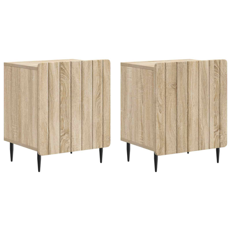 Szafka Nocna 2 pcs dąb Sonoma 43 x 34,5 x 52 cm