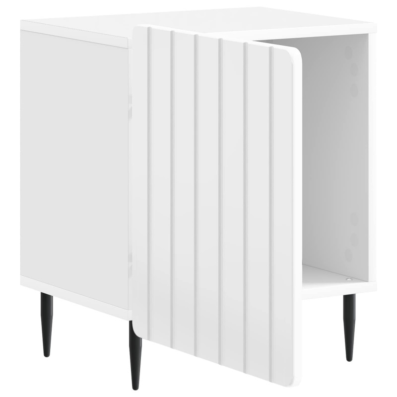 Szafka Nocna 2 pcs Biały wysoki połysk 43 x 34,5 x 52 cm