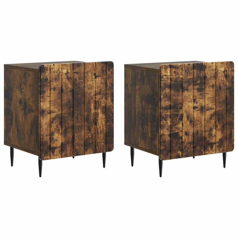 Szafka Nocna 2 pcs Dąb wędzony 43 x 34,5 x 52 cm