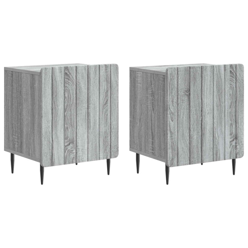 Szafka Nocna 2 pcs Szary Sonoma 43 x 34,5 x 52 cm