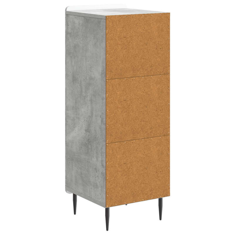 Bufet Betonowy szary 34,5 x 33 x 92 cm Drewno inżynieryjne