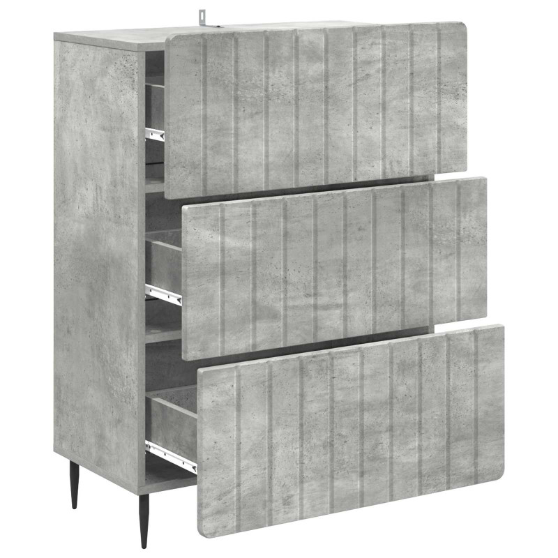 Szafka z Szufladami Betonowy szary 66 x 34,5 x 92 cm
