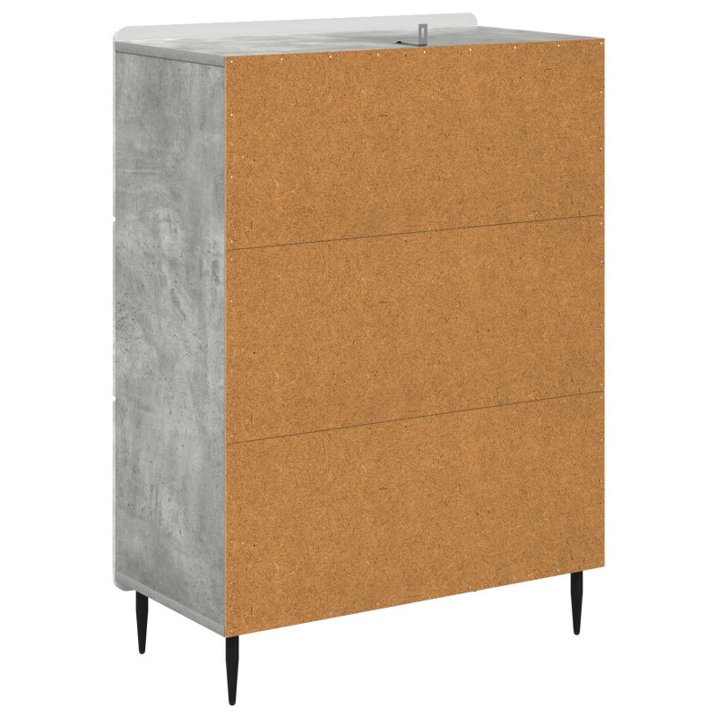 Szafka z Szufladami Betonowy szary 66 x 34,5 x 92 cm