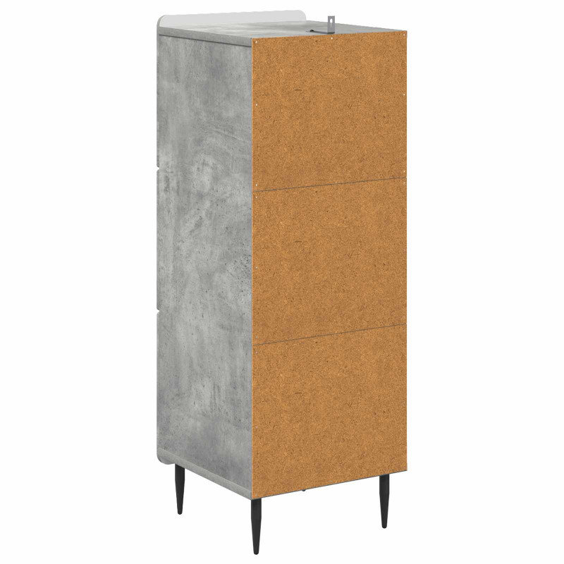 Szafka z Szufladami Betonowy szary 33 x 34,5 x 92 cm