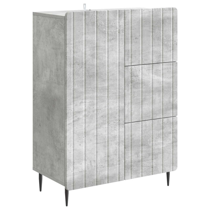 Bufet Betonowy szary 66 x 34,5 x 91,5 cm Drewno inżynieryjne
