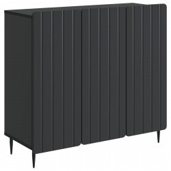 Bufet Czarny 89 x 34,5 x 82 cm Drewno inżynieryjne