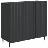 Bufet Czarny 89 x 34,5 x 82 cm Drewno inżynieryjne