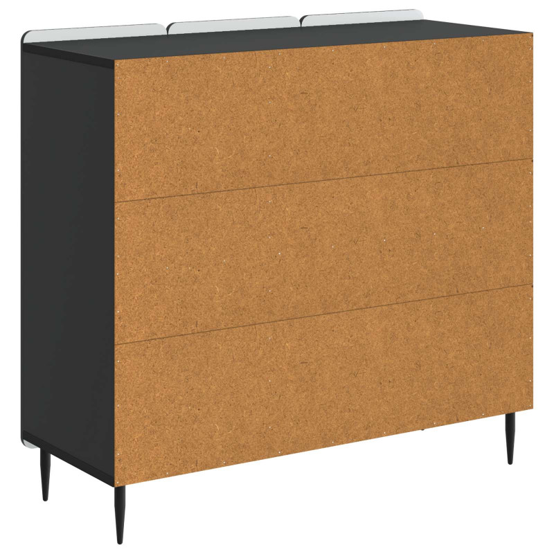Bufet Czarny 89 x 34,5 x 82 cm Drewno inżynieryjne