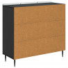 Bufet Czarny 89 x 34,5 x 82 cm Drewno inżynieryjne