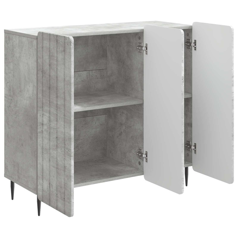 Bufet Betonowy szary 89 x 34,5 x 82 cm Drewno inżynieryjne