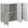 Bufet Betonowy szary 89 x 34,5 x 82 cm Drewno inżynieryjne