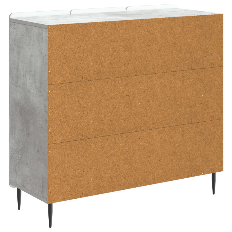 Bufet Betonowy szary 89 x 34,5 x 82 cm Drewno inżynieryjne