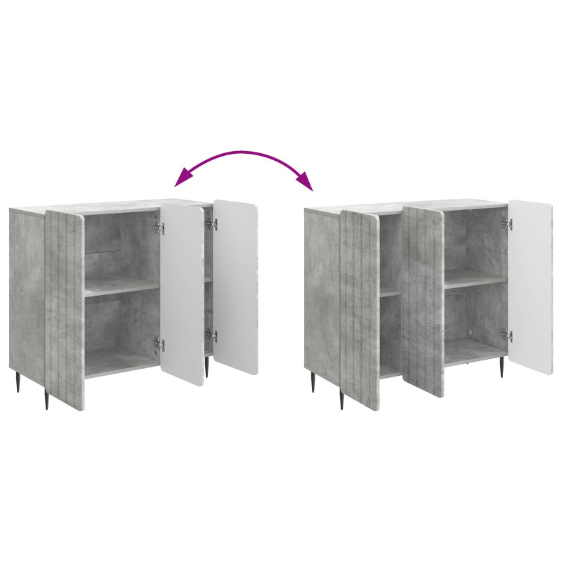 Bufet Betonowy szary 89 x 34,5 x 82 cm Drewno inżynieryjne