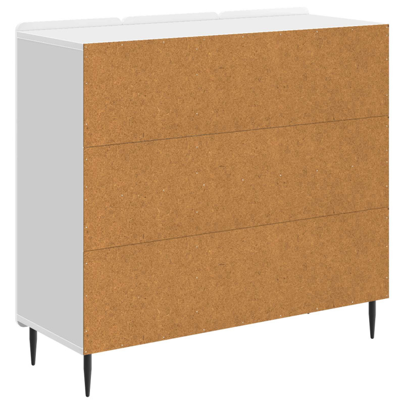 Bufet Biały wysoki połysk 89 x 34,5 x 82 cm Drewno inżynieryjne
