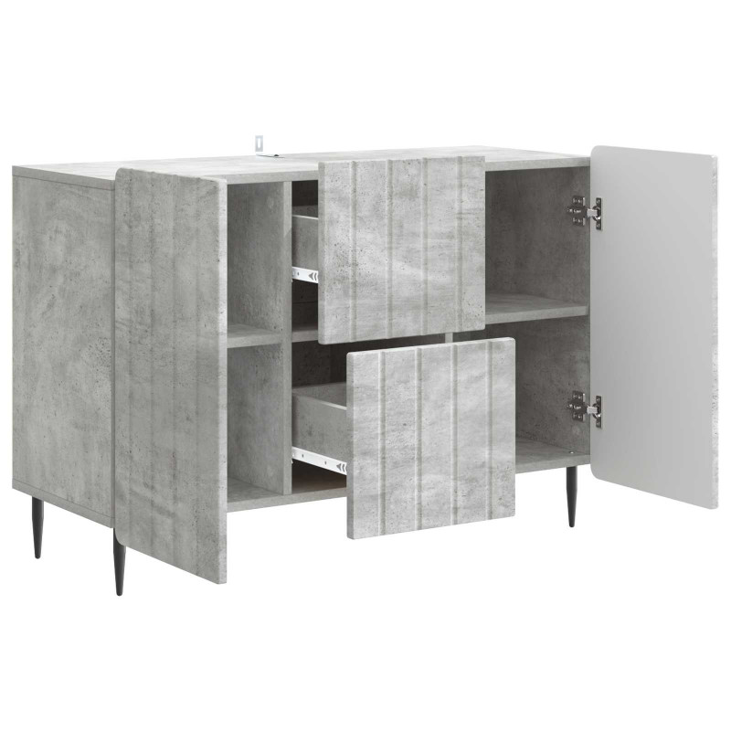Bufet Betonowy szary 89 x 34,5 x 62 cm Drewno inżynieryjne