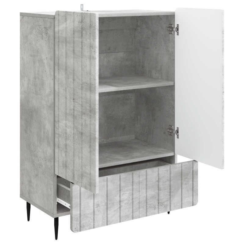 Bufet Betonowy szary 66 x 34,5 x 97 cm Drewno inżynieryjne