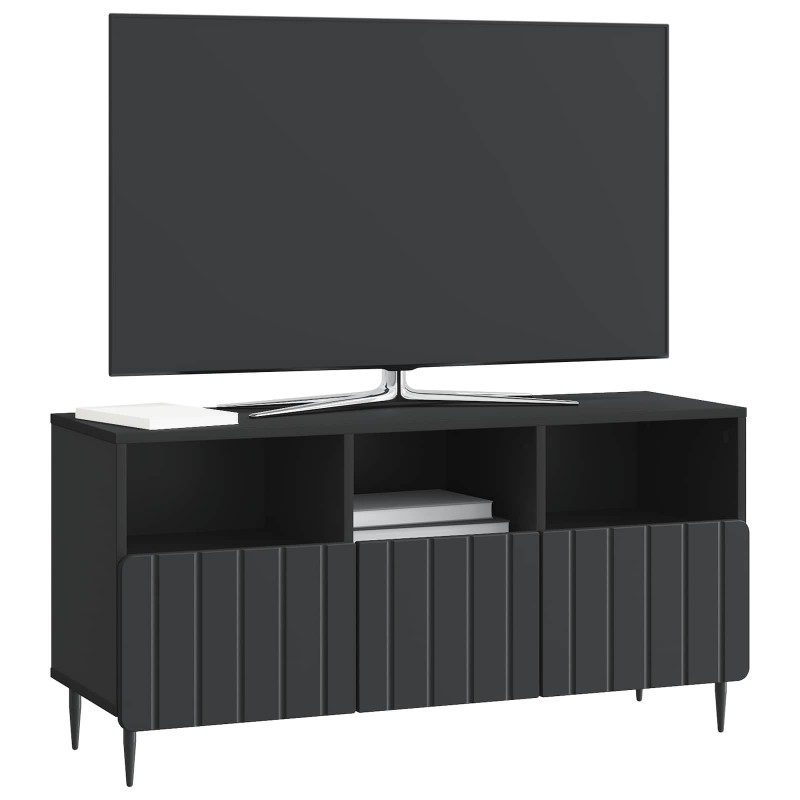 Szafka pod telewizor z szufladą Czarny 102 x 34,5 x 50 cm