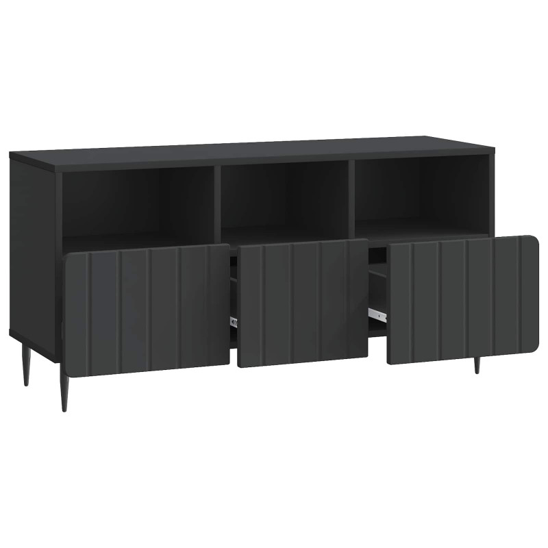Szafka pod telewizor z szufladą Czarny 102 x 34,5 x 50 cm