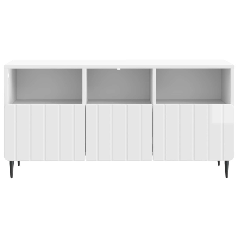 Szafka pod telewizor Biały wysoki połysk 102 x 34,5 x 50 cm