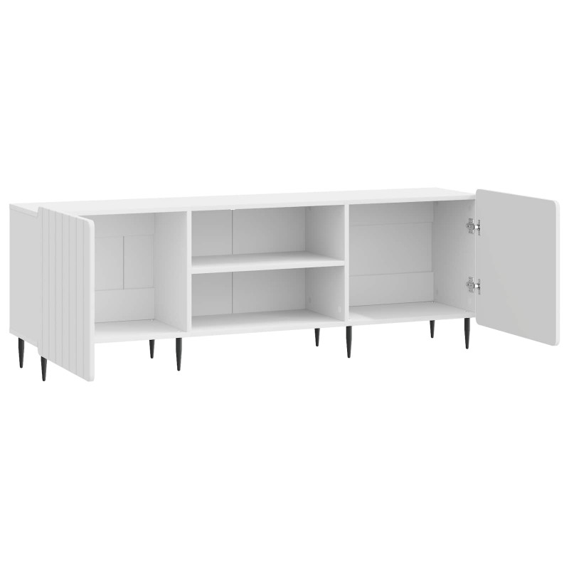 Szafka pod telewizor Biały wysoki połysk 150 x 31 x 52 cm