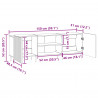 Szafka pod telewizor Szary Sonoma 150 x 31 x 52 cm