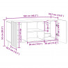 Szafka pod telewizor Betonowy szary 102 x 34,5 x 52 cm
