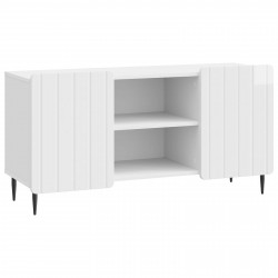 Szafka pod telewizor Biały wysoki połysk 102 x 34,5 x 52 cm