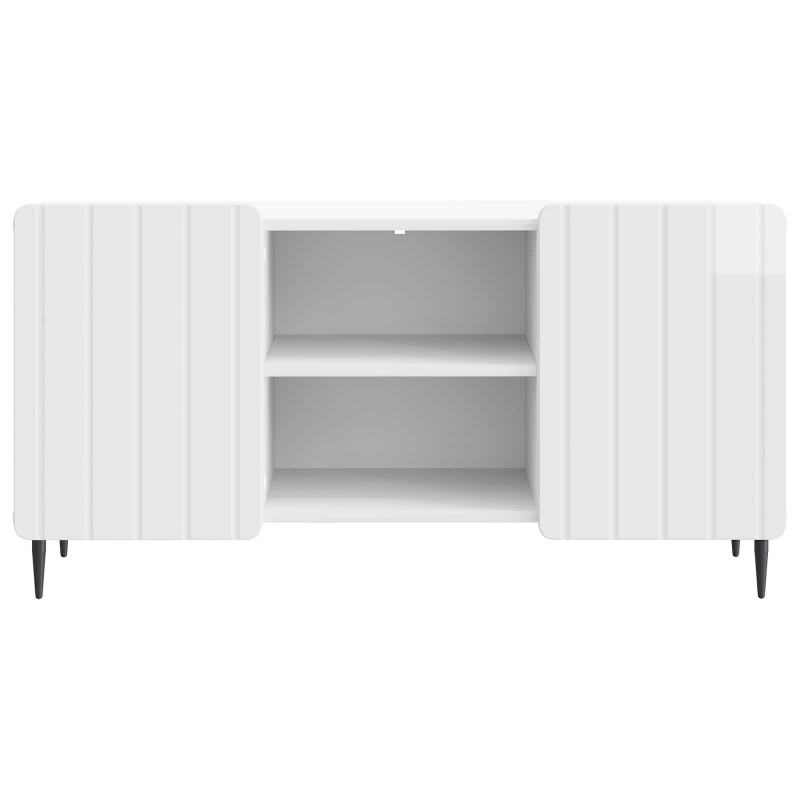 Szafka pod telewizor Biały wysoki połysk 102 x 34,5 x 52 cm