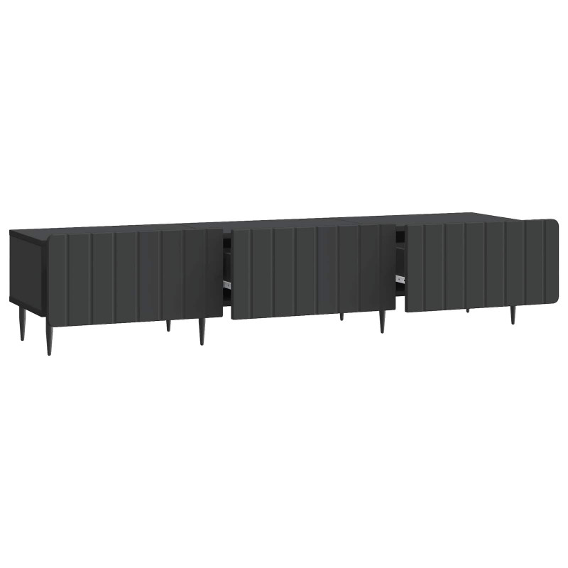Szafka pod telewizor z szufladą Czarny 147 x 34,5 x 32 cm