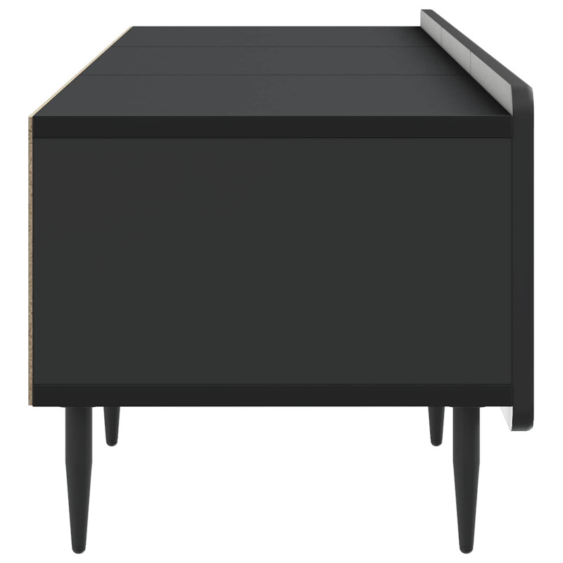Szafka pod telewizor z szufladą Czarny 147 x 34,5 x 32 cm