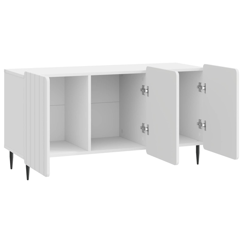 Szafka pod telewizor Biały wysoki połysk 99 x 34,5 x 52 cm