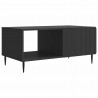 Stolik kawowy Czarny 90 x 50 x 40 cm Drewno inżynieryjne